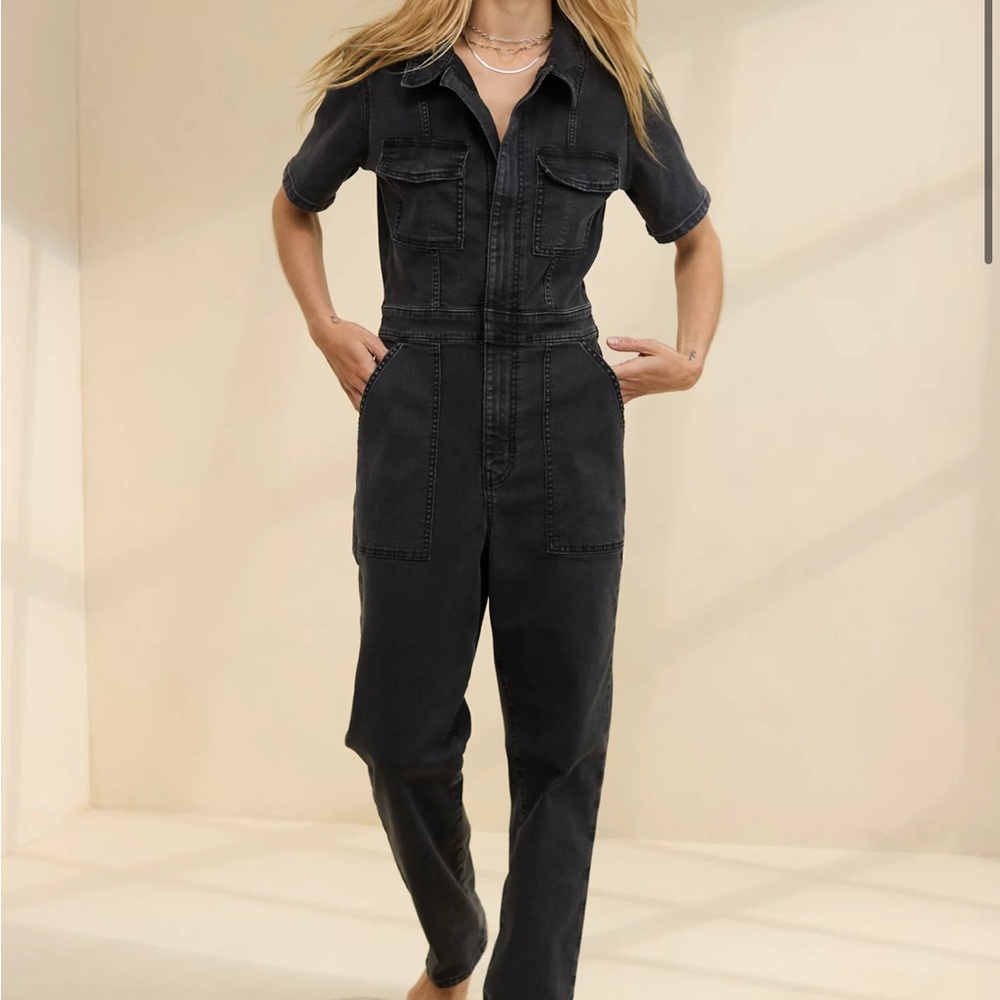 Aerie Dark Gray/Black jumpsuit - NWOT - XS